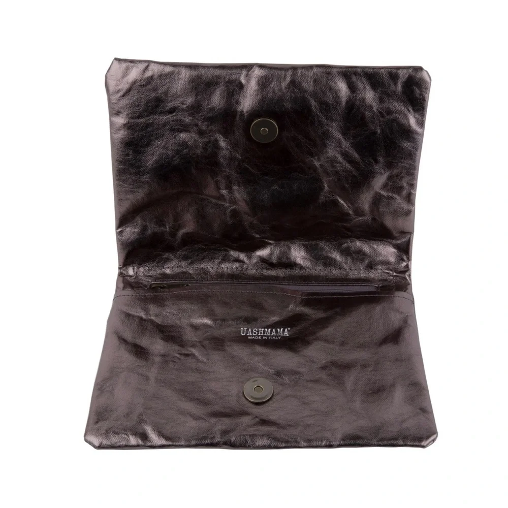 Uashamama Metallic Olive Clutch - Picture 2 of 6